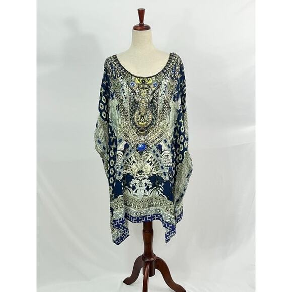 CAMILLA OS S M L A Little Past Twilight Short Round Neck Caftan NWT - Picture 5 of 14